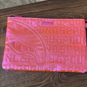 Sprayground Vibrant Pink Embossed Clutch